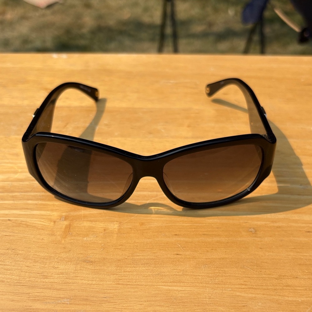 Coach Black Sunglasses with Gold Accents - Picture 2 of 6